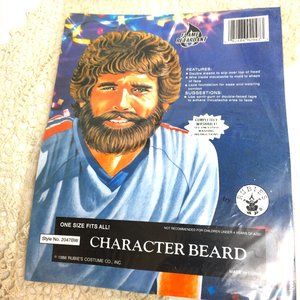 Rubies #2047 Brown Short Character Beard & Mustache NWT